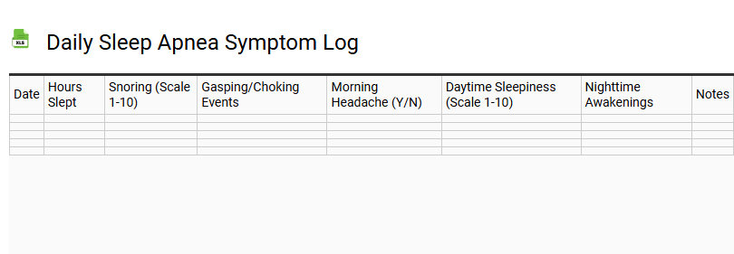 Daily Sleep Apnea Symptom Log