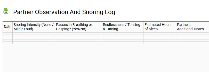 Partner Observation and Snoring Log