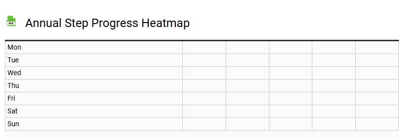Annual Step Progress Heatmap