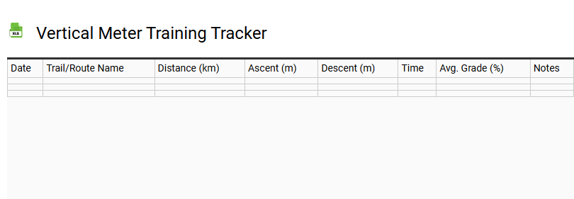 Vertical Meter Training Tracker