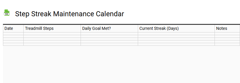 Step Streak Maintenance Calendar