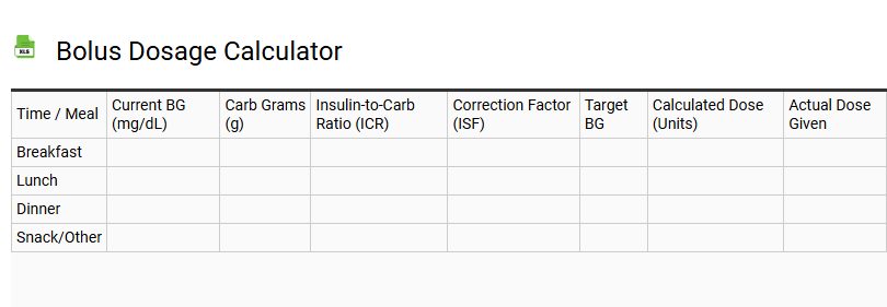 Bolus Dosage Calculator