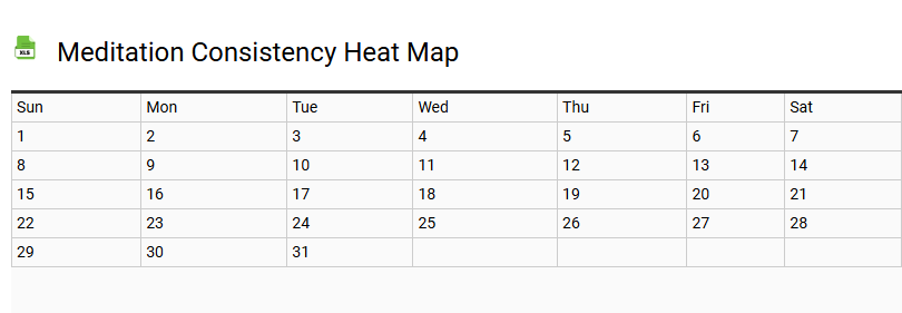 Meditation Consistency Heat Map