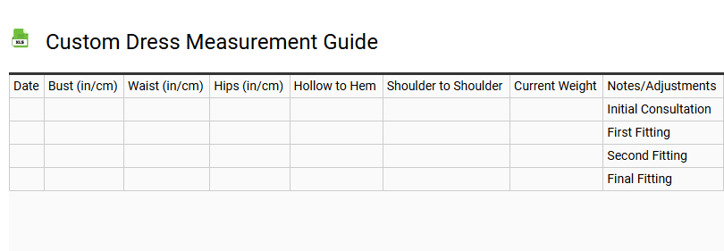 Custom Dress Measurement Guide
